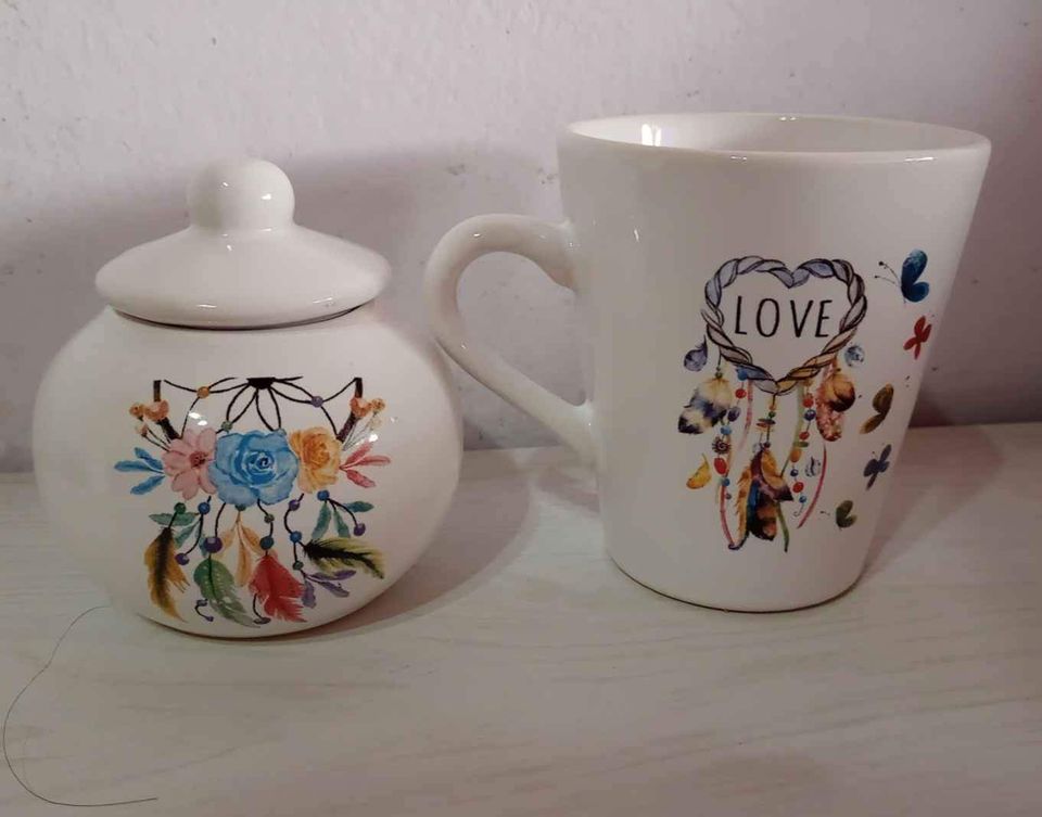 Set taza + azucarera 