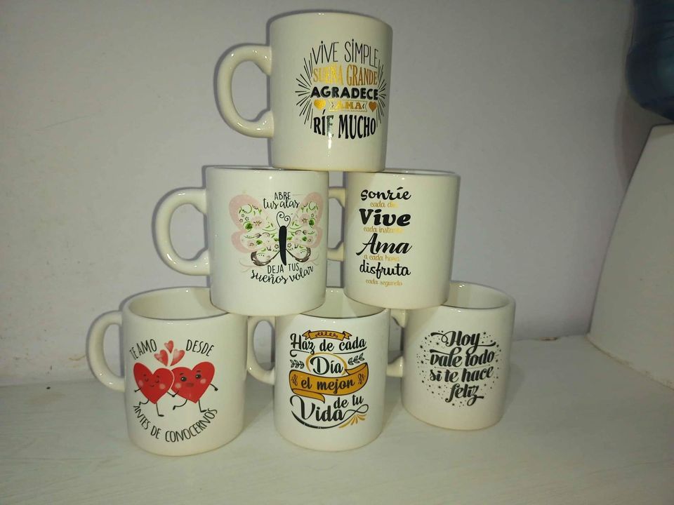 Taza de cerámica, Deco:con frases